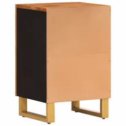 vidaXL Bathroom Cabinet Cupboard Vanity Unit Brown and Black Solid Wood Mango - Additional view 5