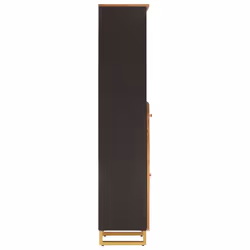 vidaXL Bathroom Cabinet Cupboard Vanity Unit Brown and Black Solid Wood Mango - Additional view 4