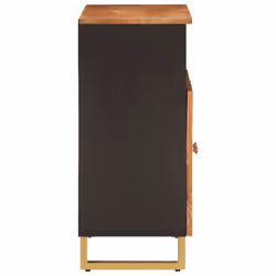 vidaXL Side Cabinet Sideboard Cabinet Cupboard Brown and Black Solid Wood Mango - Additional view 4