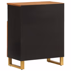 vidaXL Side Cabinet Sideboard Cabinet Cupboard Brown and Black Solid Wood Mango - Additional view 5