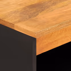 vidaXL Side Cabinet Sideboard Cabinet Cupboard Brown and Black Solid Wood Mango - Additional view 6