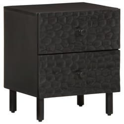 vidaXL Bedside Cabinets Nightstand Bed Cabinet Side Table End Table Solid Wood - black, 1 pcs/solid mango wood