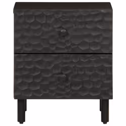 vidaXL Bedside Cabinets Nightstand Bed Cabinet Side Table End Table Solid Wood - black, 1 pcs/solid mango wood