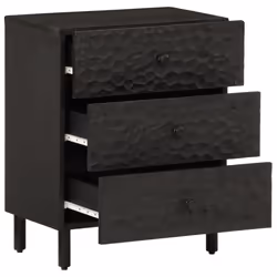 VidaXL 356828 nightstand/bedside table Black