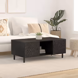 vidaXL Coffee Table Hallway Tea Side End Table Accent Sofa Table Solid Wood - black