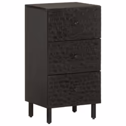 vidaXL Side Cabinet Storage Cabinet Cupboard Sideboard Highboard Solid Wood - black, solid mango wood