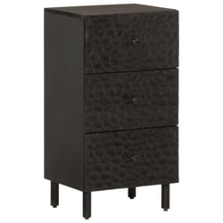vidaXL Side Cabinet Storage Cabinet Cupboard Sideboard Highboard Solid Wood - black, solid mango wood