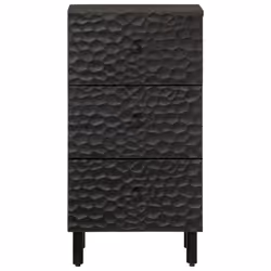 vidaXL Side Cabinet Storage Cabinet Cupboard Sideboard Highboard Solid Wood - black, solid mango wood