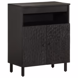 vidaXL Side Cabinet Storage Cabinet Cupboard Sideboard Highboard Solid Wood - black