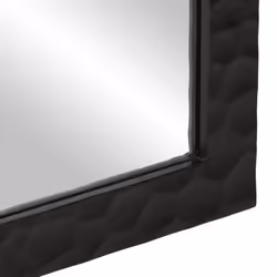 vidaXL Bathroom Mirror Wall-mounted Vanity Mirror Solid Wood Mango and Glass - black - Additional view 6