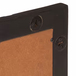 vidaXL Bathroom Mirror Wall-mounted Vanity Mirror Solid Wood Mango and Glass - black - Additional view 7