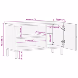 vidaXL TV Cabinet TV Stand Entertainment Centre TV Unit Solid Wood Acacia