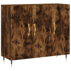vidaXL Sideboard Storage Cabinet Side Cabinet Cupboard White Engineered Wood - smoked oak