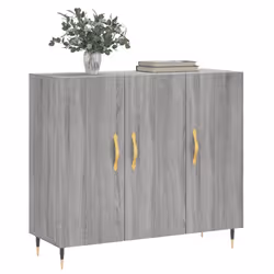 vidaXL Sideboard Storage Cabinet Side Cabinet Cupboard White Engineered Wood - grey sonoma