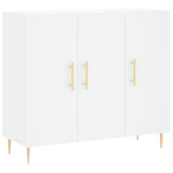 vidaXL Sideboard Cabinet Storage Cabinet Cupboard Smoked Oak Engineered Wood - white