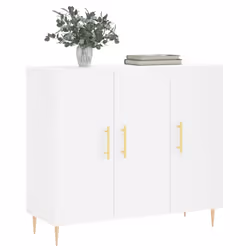 vidaXL Sideboard Cabinet Storage Cabinet Cupboard Smoked Oak Engineered Wood - white