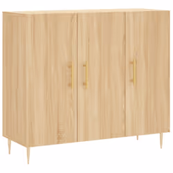 vidaXL Sideboard Cabinet Storage Cabinet Cupboard Smoked Oak Engineered Wood - sonoma oak