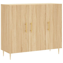 vidaXL Sideboard Cabinet Storage Cabinet Cupboard Smoked Oak Engineered Wood - sonoma oak