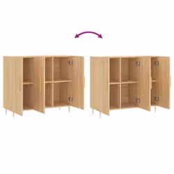 vidaXL Sideboard Cabinet Storage Cabinet Cupboard Smoked Oak Engineered Wood - sonoma oak - Additional view 8