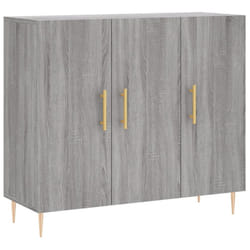 vidaXL Sideboard Cabinet Storage Cabinet Cupboard Smoked Oak Engineered Wood - grey sonoma