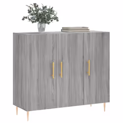 vidaXL Sideboard Cabinet Storage Cabinet Cupboard Smoked Oak Engineered Wood - grey sonoma