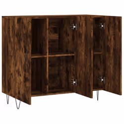 vidaXL Sideboard Cabinet Storage Cabinet Cupboard Grey Sonoma Engineered Wood - smoked oak - Additional view 4