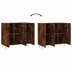 vidaXL Sideboard Cabinet Storage Cabinet Cupboard Grey Sonoma Engineered Wood - smoked oak - Additional view 8