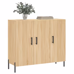 vidaXL Sideboard Storage Cabinet Cupboard Side Cabinet White Engineered Wood - sonoma oak