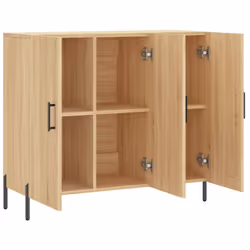 vidaXL Sideboard Storage Cabinet Cupboard Side Cabinet White Engineered Wood - sonoma oak - Additional view 4