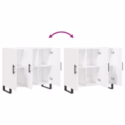 vidaXL Sideboard Storage Cabinet Side Cabinet Cupboard White Engineered Wood - Additional view 8