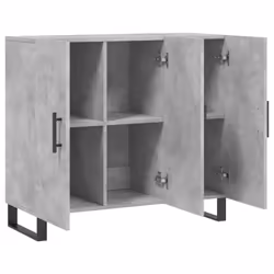 vidaXL Sideboard Storage Cabinet Side Cabinet Cupboard White Engineered Wood - concrete grey - Additional view 4