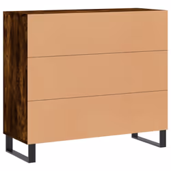 vidaXL Sideboard Storage Cabinet Side Cabinet Cupboard White Engineered Wood - smoked oak - Additional view 7