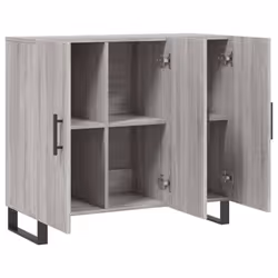 vidaXL Sideboard Storage Cabinet Side Cabinet Cupboard White Engineered Wood - grey sonoma - Additional view 4