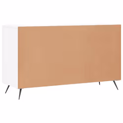 vidaXL Sideboard Storage Cabinet Cupboard Side Cabinet Black Engineered Wood - high gloss white - Additional view 7