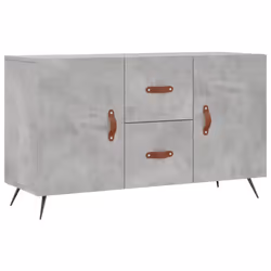 vidaXL Sideboard Storage Cabinet Cupboard Side Cabinet Black Engineered Wood - concrete grey