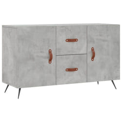 vidaXL Sideboard Storage Cabinet Cupboard Side Cabinet Black Engineered Wood - concrete grey