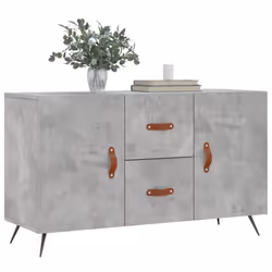 vidaXL Sideboard Storage Cabinet Cupboard Side Cabinet Black Engineered Wood - concrete grey