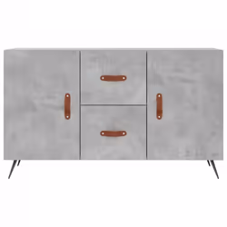 vidaXL Sideboard Storage Cabinet Cupboard Side Cabinet Black Engineered Wood - concrete grey - Additional view 5