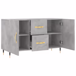vidaXL Sideboard Storage Side Cabinet Cupboard Concrete Grey Engineered Wood - Additional view 4