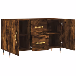 vidaXL Sideboard Storage Side Cabinet Cupboard Smoked Oak Engineered Wood