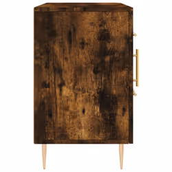 vidaXL Sideboard Storage Side Cabinet Cupboard Concrete Grey Engineered Wood - smoked oak - Additional view 6