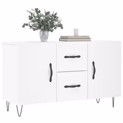 vidaXL Sideboard Storage Side Cabinet Cupboard Smoked Oak Engineered Wood - white - Additional view 2