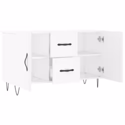 vidaXL Sideboard Storage Side Cabinet Cupboard Smoked Oak Engineered Wood - white - Additional view 4