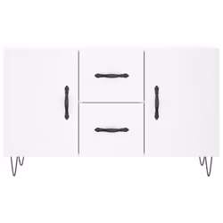 vidaXL Sideboard Storage Side Cabinet Cupboard Smoked Oak Engineered Wood - white - Additional view 5