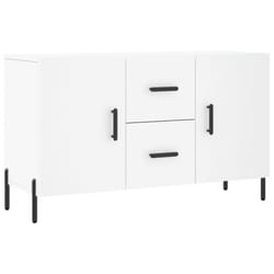 vidaXL Sideboard Storage Side Cabinet Cupboard Sonoma Oak Engineered Wood - white