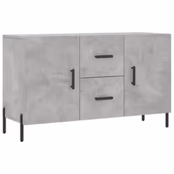 vidaXL Sideboard Storage Side Cabinet Cupboard Sonoma Oak Engineered Wood - concrete grey