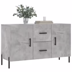 vidaXL Sideboard Storage Side Cabinet Cupboard Sonoma Oak Engineered Wood - concrete grey