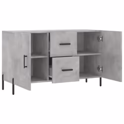 vidaXL Sideboard Storage Side Cabinet Cupboard Sonoma Oak Engineered Wood - concrete grey - Additional view 4