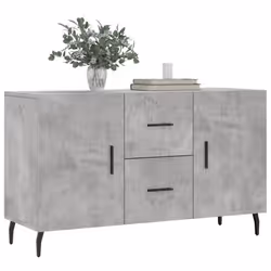 vidaXL Sideboard Storage Cabinet Side Cabinet Cupboard White Engineered Wood - concrete grey