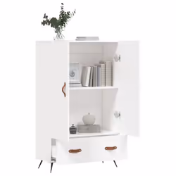 vidaXL Highboard Sideboard Cabinet Storage Cabinet Cupboard Engineered Wood - white